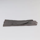 HERMES Gloves Leather Gray Auth bs19011-11