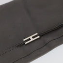 HERMES Gloves Leather Gray Auth bs19011-16