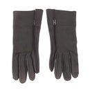 HERMES Gloves Leather Gray Auth bs19011-2