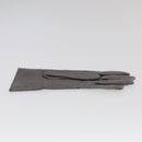 HERMES Gloves Leather Gray Auth bs19011-4