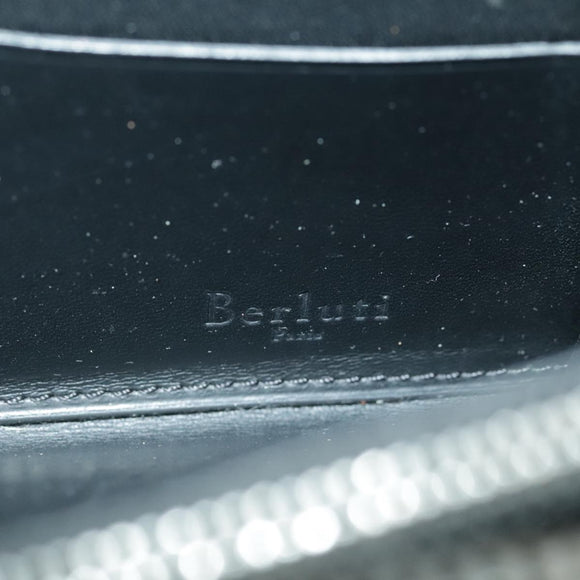Berluti Calligraphy Long Wallet Leather Black Auth bs19016