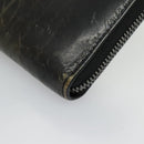 Berluti Calligraphy Long Wallet Leather Black Auth bs19016-14