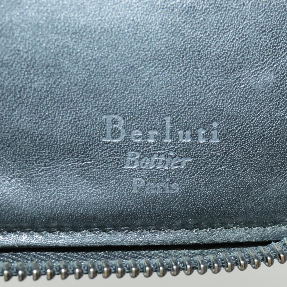 Berluti Calligraphy Long Wallet Leather Brown Auth bs19017