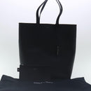 SAINT LAURENT Tote Bag Leather Black Auth bs19023-12