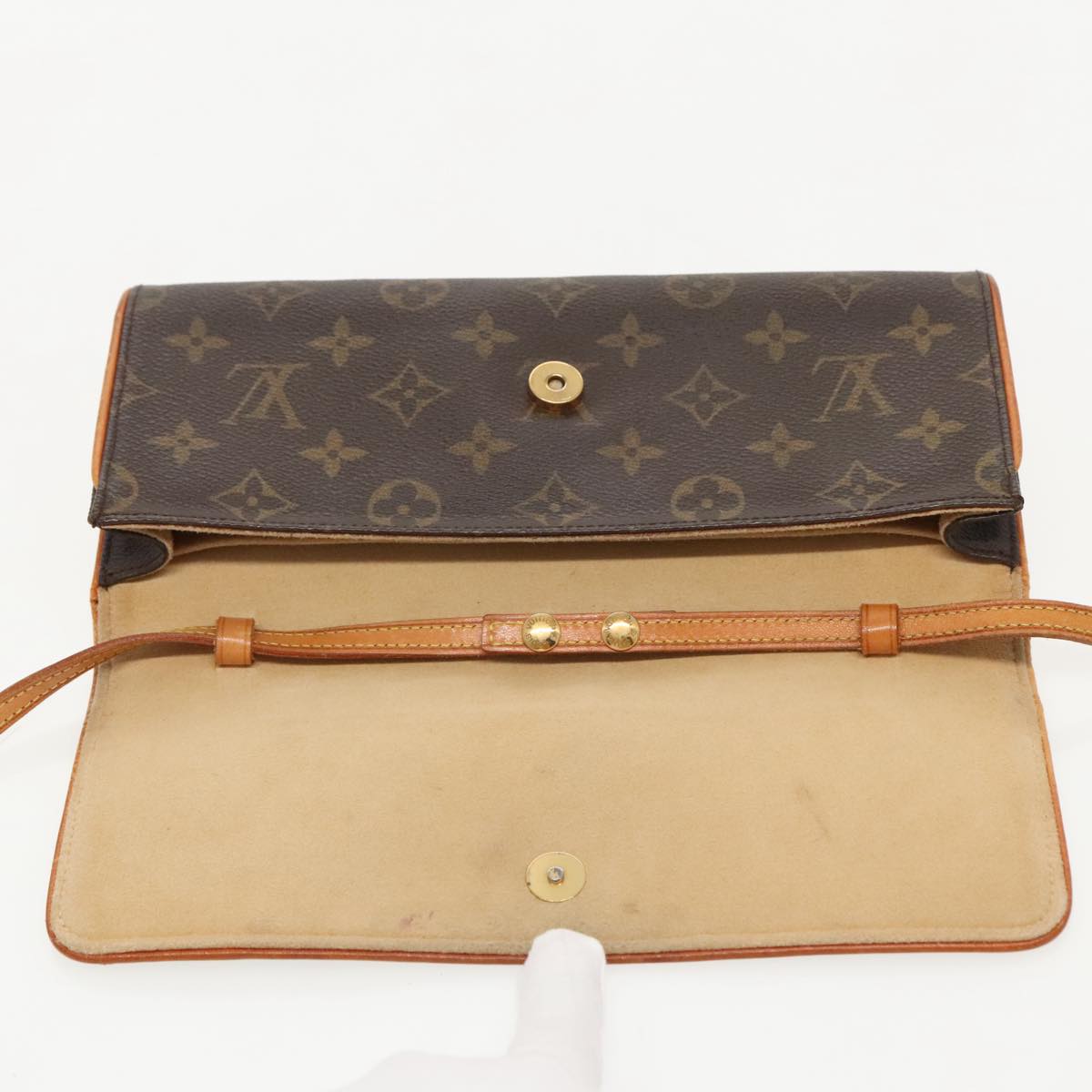 LOUIS VUITTON Monogram Pochette Twin GM Shoulder Bag M51852 LV Auth bs19027