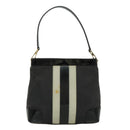 GUCCI Shoulder Bag Canvas Black Gold 001 4231 Auth bs19038-3