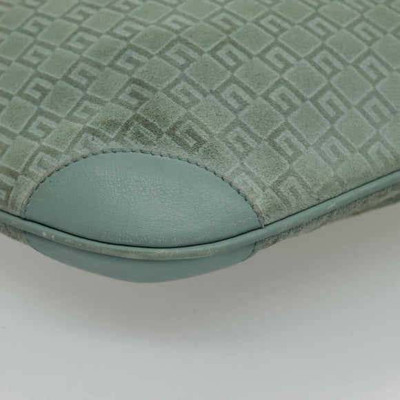 GUCCI Shoulder Bag Suede Blue Gold 001 4158 Auth bs19039