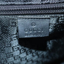 GUCCI Shoulder Bag Canvas Black Silver Auth bs19043-18