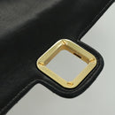 CHANEL Matelasse Shoulder Bag Lamb Skin Black Gold CC Auth bs19046-9
