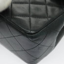 CHANEL Matrasse Chain Shoulder Bag Lamb Skin Black Gold CC Auth bs19047A-13