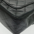 CHANEL Matrasse Chain Shoulder Bag Lamb Skin Black Gold CC Auth bs19047A-15