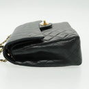 CHANEL Matrasse Chain Shoulder Bag Lamb Skin Black Gold CC Auth bs19047A-4