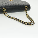 CHANEL Matrasse Chain Shoulder Bag Lamb Skin Black Gold CC Auth bs19047A-7