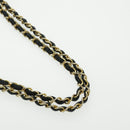 CHANEL Matrasse Chain Shoulder Bag Lamb Skin Black Gold CC Auth bs19047A-8