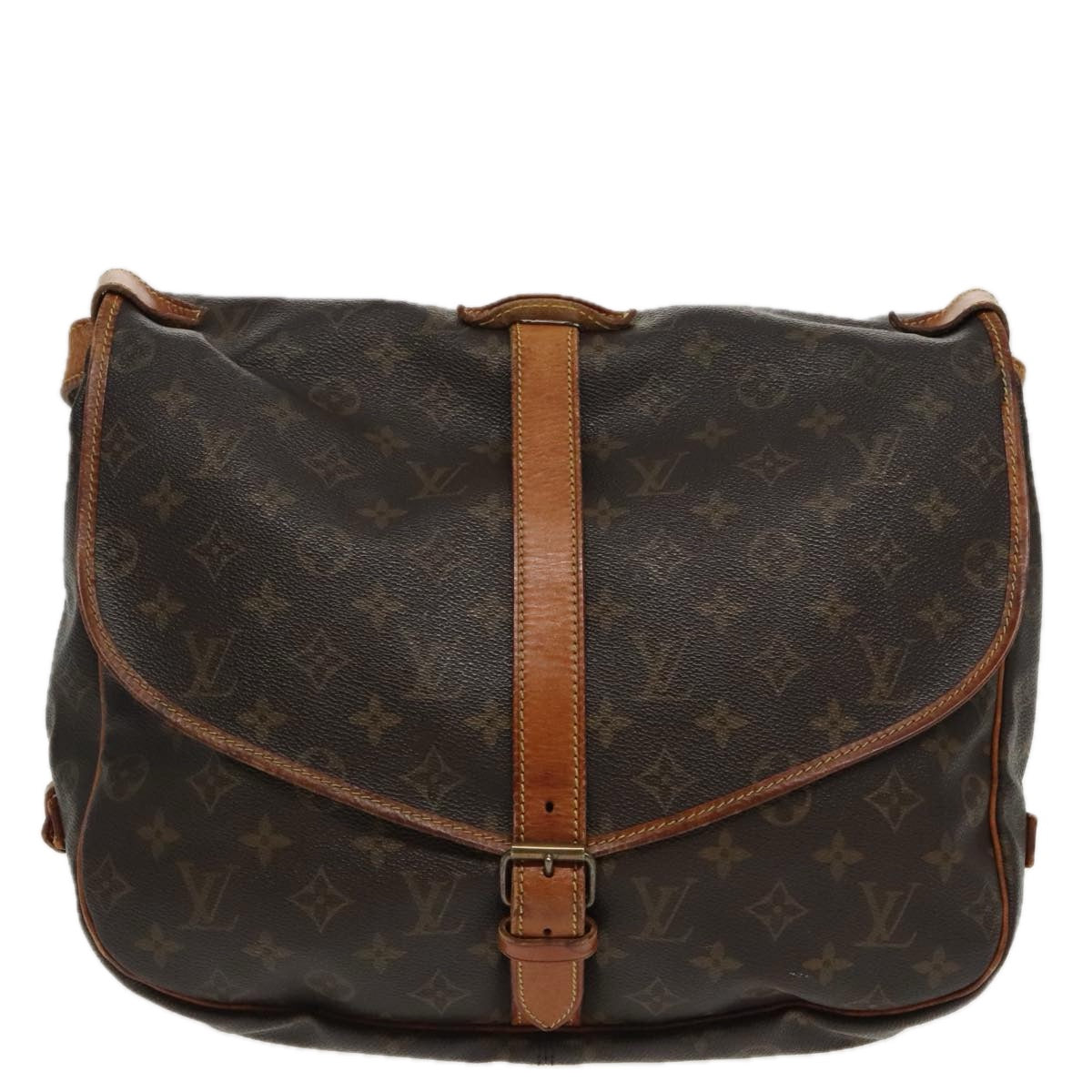 LOUIS VUITTON Monogram Saumur 35 Shoulder Bag M42254 LV Auth bs19050