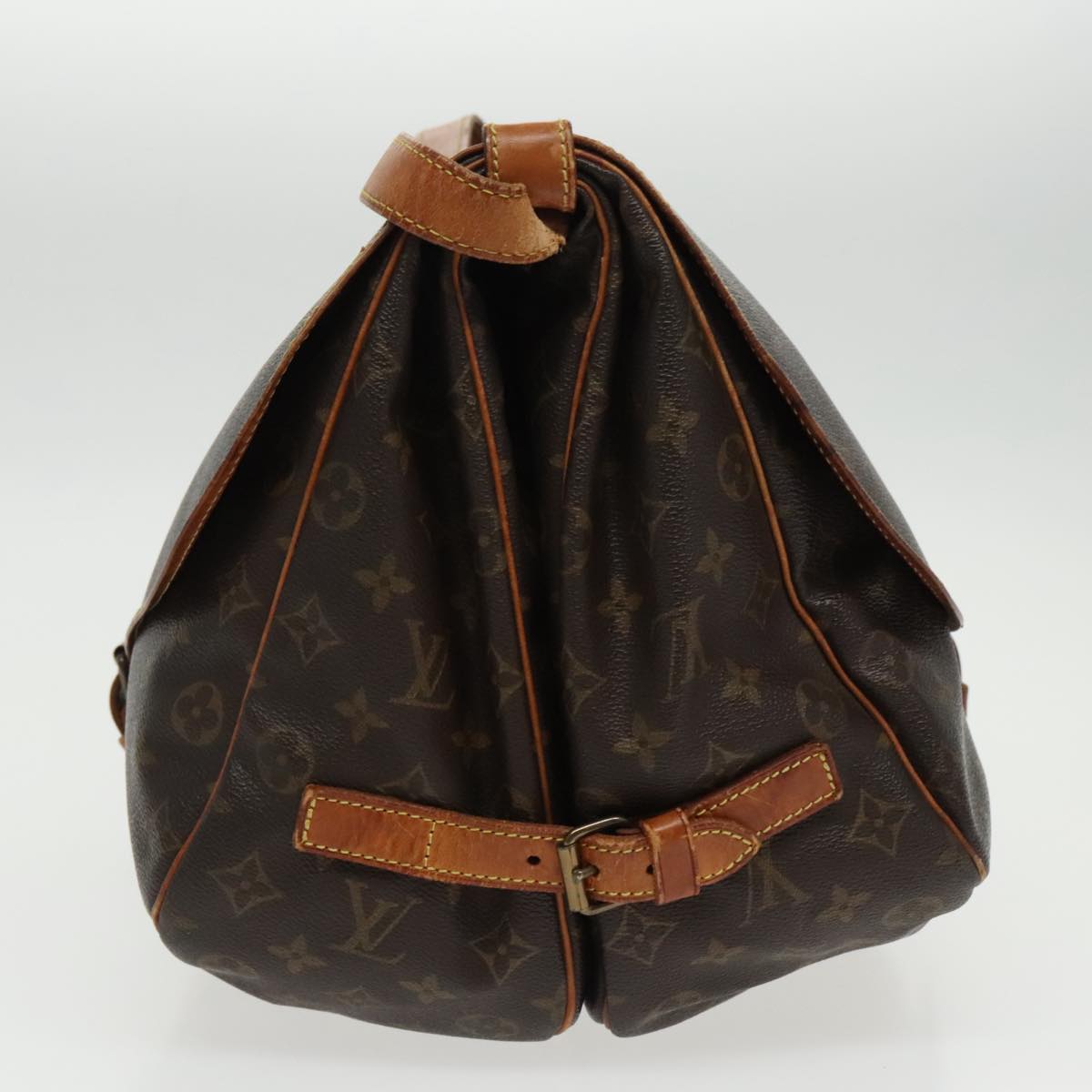 LOUIS VUITTON Monogram Saumur 35 Shoulder Bag M42254 LV Auth bs19050