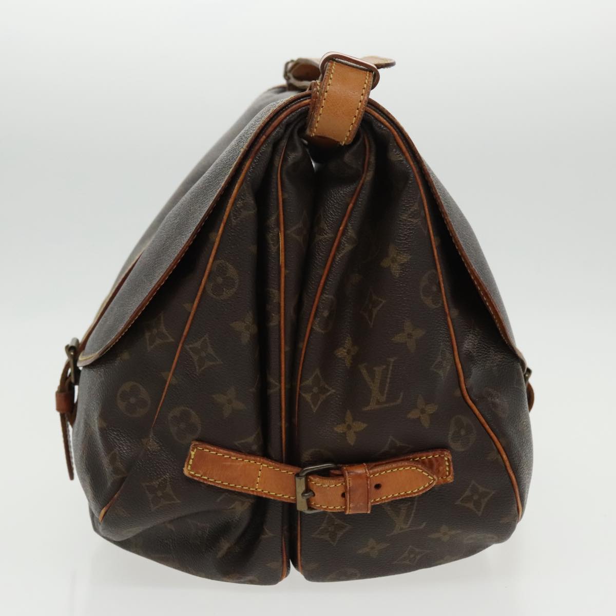 LOUIS VUITTON Monogram Saumur 35 Shoulder Bag M42254 LV Auth bs19050