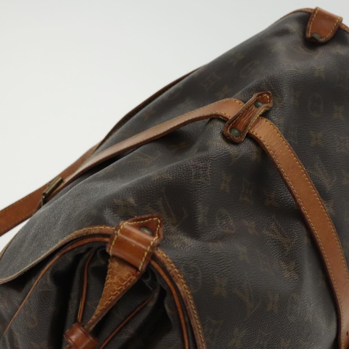 LOUIS VUITTON Monogram Saumur 35 Shoulder Bag M42254 LV Auth bs19050