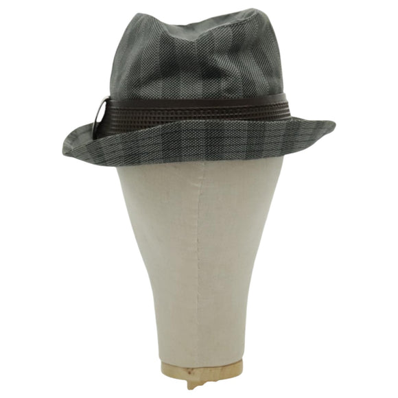 LOUIS VUITTON Hat Cotton S Gray LV Auth bs19057