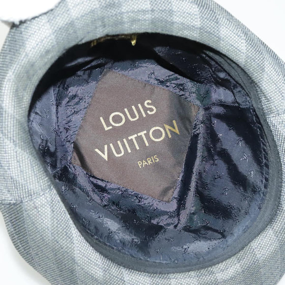 LOUIS VUITTON Hat Cotton S Gray LV Auth bs19057