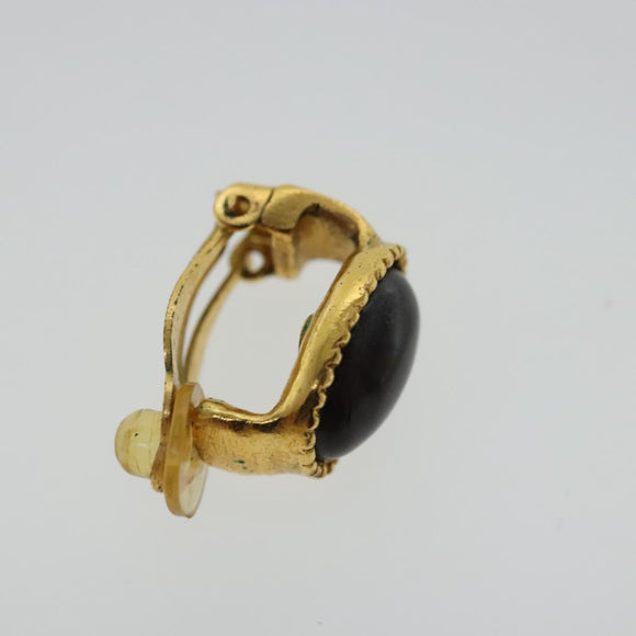 CHANEL Earring metal Gold Tone CC Auth bs19064