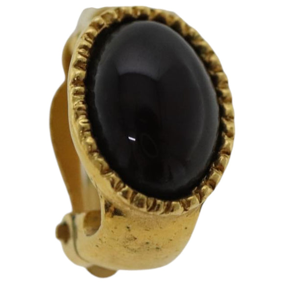 CHANEL Earring metal Gold Tone CC Auth bs19064