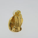CHANEL Earring metal Gold Tone CC Auth bs19064-3