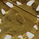 CHANEL Brooch metal Gold Tone CC Auth bs19066-9