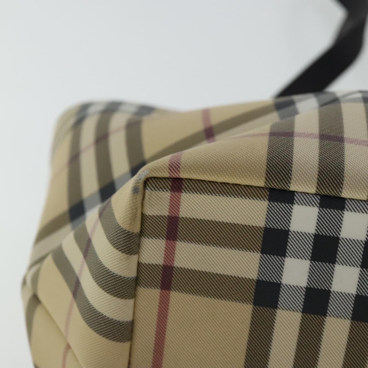 BURBERRY Nova Check Tote Bag PVC Beige Auth bs19070