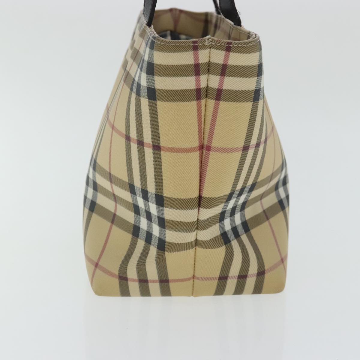 BURBERRY Nova Check Tote Bag PVC Beige Auth bs19070