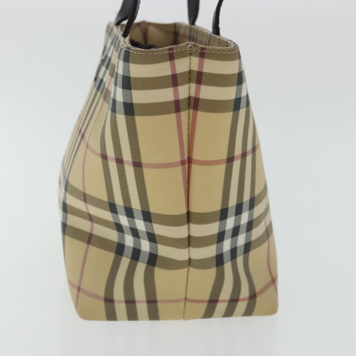 BURBERRY Nova Check Tote Bag PVC Beige Auth bs19070