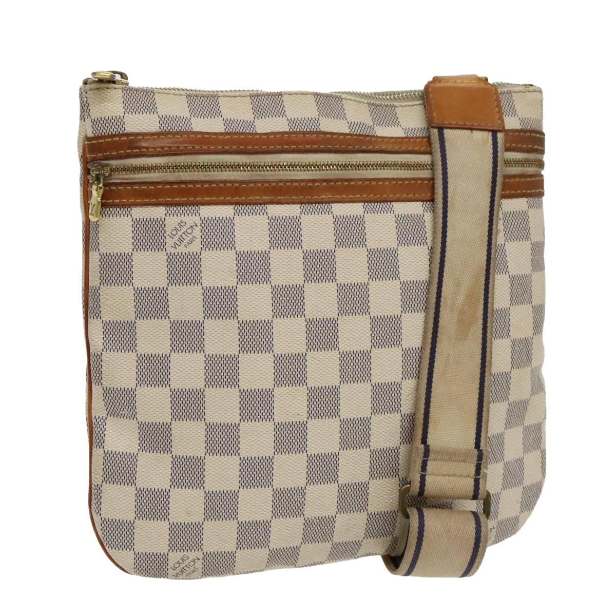 LOUIS VUITTON Damier Azur Pochette Bosphore Shoulder Bag N51112 LV Auth bs19080