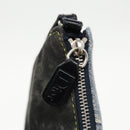 Christian Dior Saddle Pouch Accessory Pouch Denim Blue Silver Auth bs19083-8