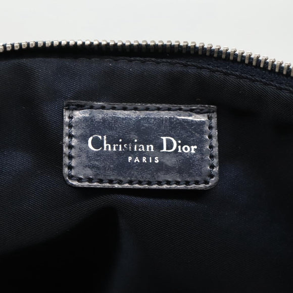 Christian Dior Saddle Pouch Accessory Pouch Denim Blue Silver Auth bs19083