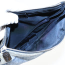 Christian Dior Saddle Pouch Accessory Pouch Denim Blue Silver Auth bs19083-10