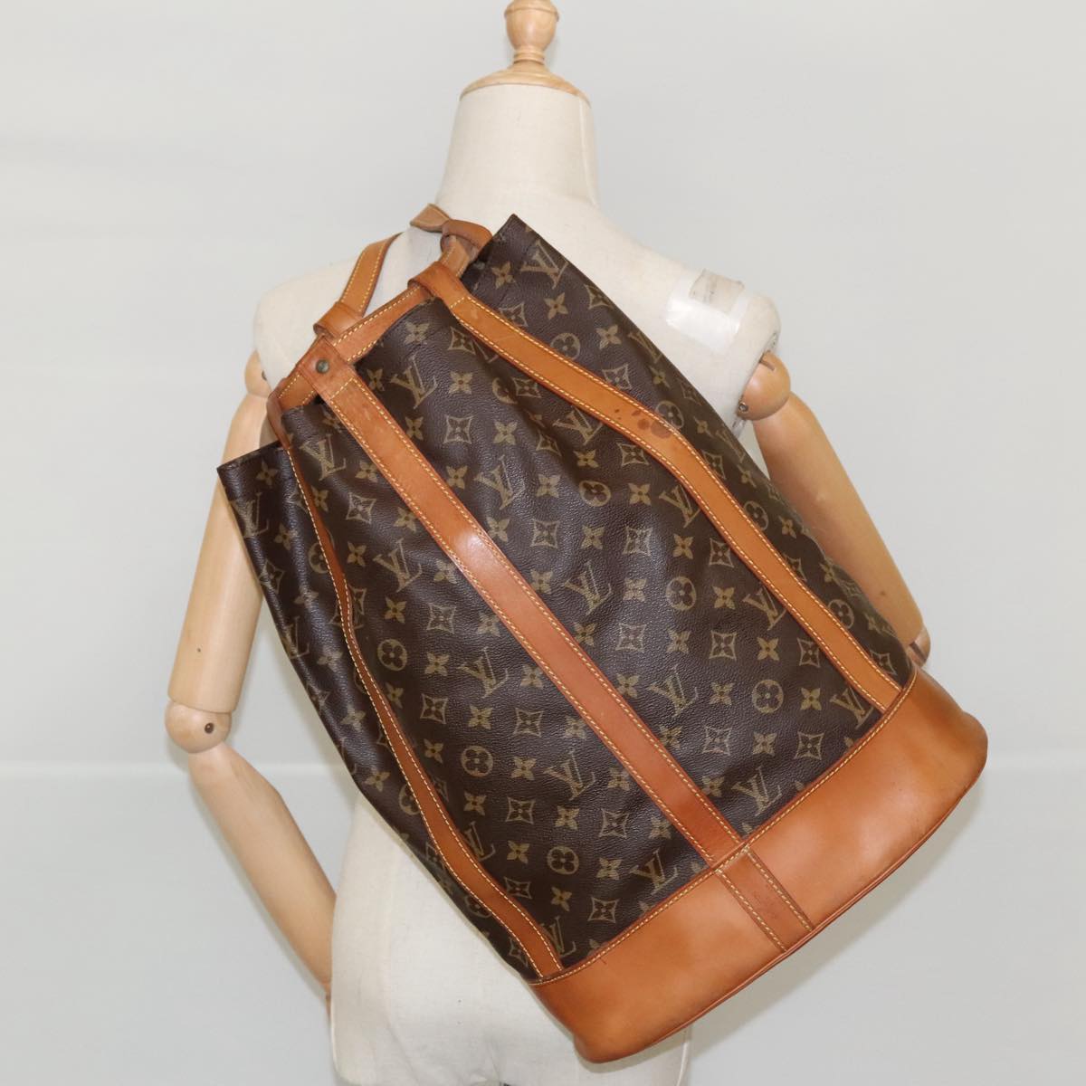 LOUIS VUITTON Monogram Randonnee GM Shoulder Bag M42244 LV Auth bs19092