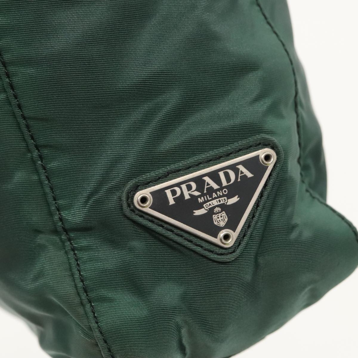 PRADA Tote Bag Nylon Green Auth bs19096