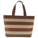 BALLY Tote Bag Canvas Leather 2Set Beige Brown Red Auth bs19097-2