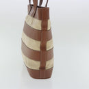 BALLY Tote Bag Canvas Leather 2Set Beige Brown Red Auth bs19097-4