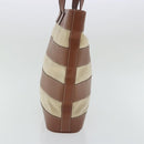 BALLY Tote Bag Canvas Leather 2Set Beige Brown Red Auth bs19097-5