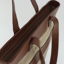 BALLY Tote Bag Canvas Leather 2Set Beige Brown Red Auth bs19097-6