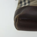 Burberrys Nova Check Clutch Bag Canvas Beige Auth bs19102-15