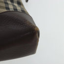 Burberrys Nova Check Clutch Bag Canvas Beige Auth bs19102-16