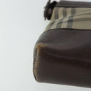 Burberrys Nova Check Clutch Bag Canvas Beige Auth bs19102-7