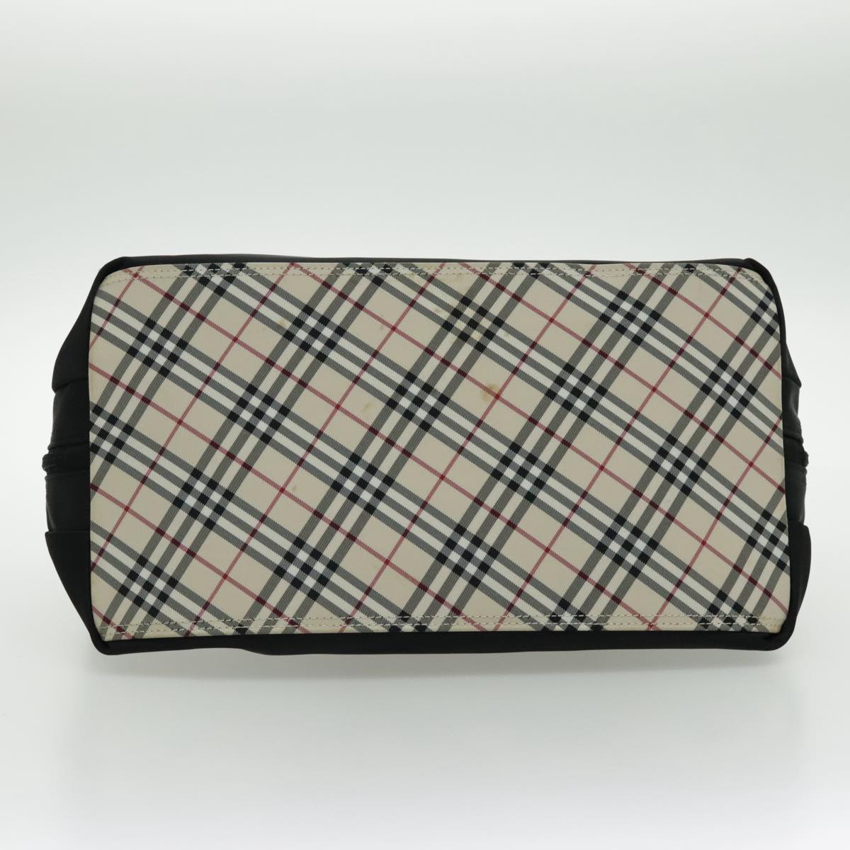 BURBERRY Hand Bag Nylon Black Silver Auth bs19104