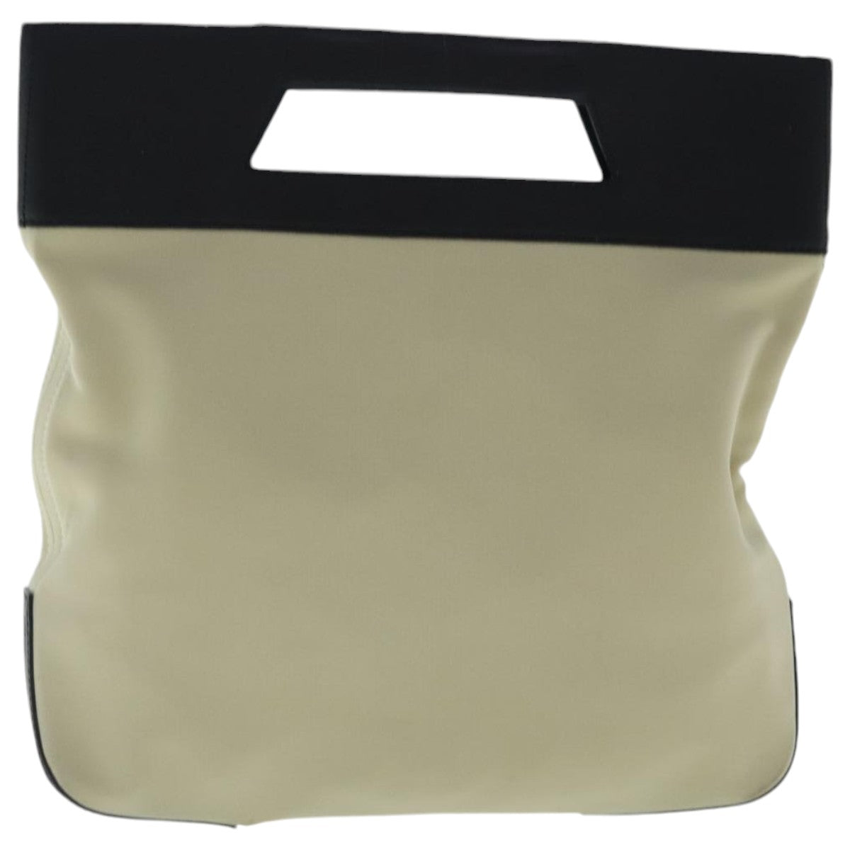 LOEWE Hand Bag Canvas Beige Gold Auth bs19105