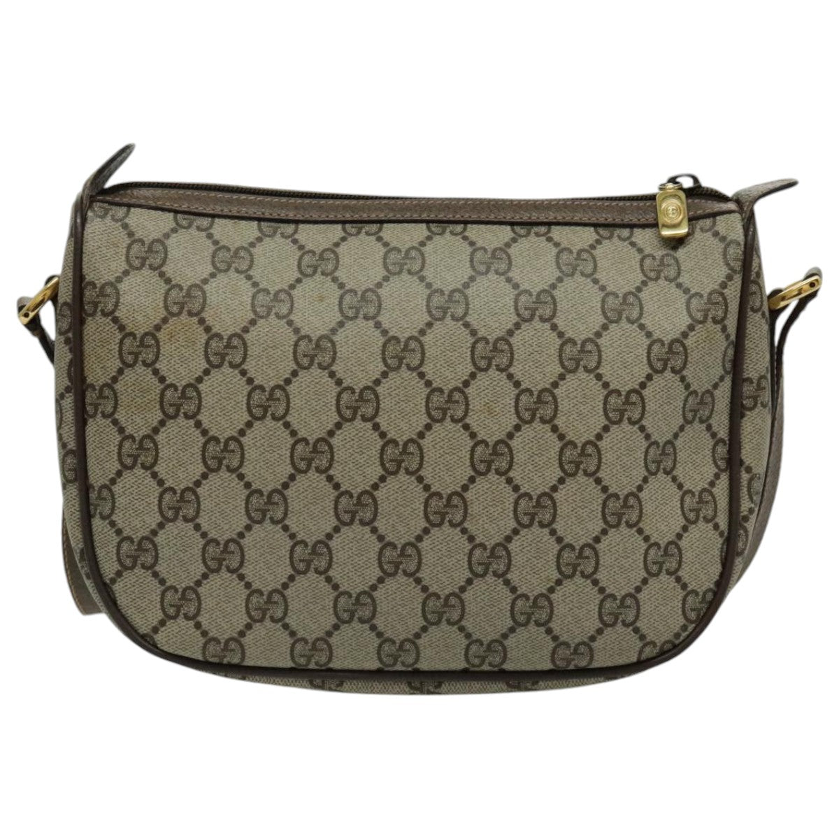 GUCCI GG Supreme Web Sherry Line Shoulder Bag PVC Beige 89 02 032 Auth bs19112 - 0