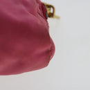 PRADA Pouch Nylon Pink Gold Auth bs19124-11