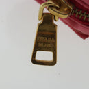 PRADA Pouch Nylon Pink Gold Auth bs19124-12