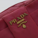 PRADA Pouch Nylon Pink Gold Auth bs19124-14